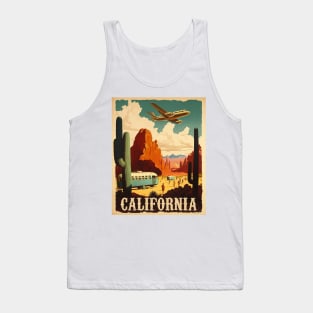 California Desert Vintage Travel Art Poster Tank Top